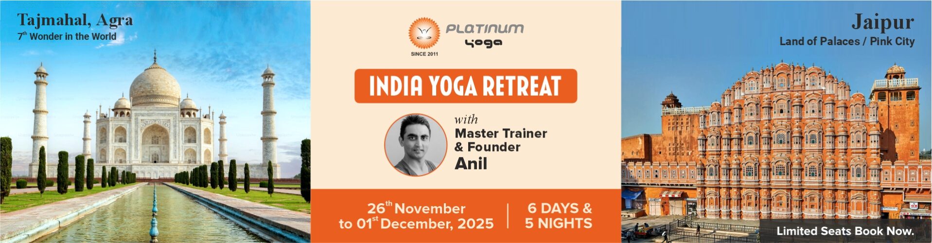 🌸 India Yoga Retreat 2025 – A Journey of Yoga, Heritage, and Transformation